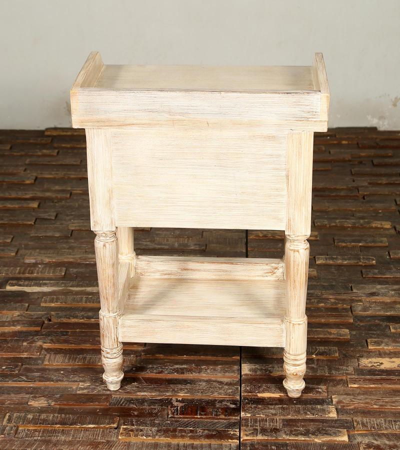 SOLID RECLAIMED TEAK WOOD END TABLE / NIGHT STAND