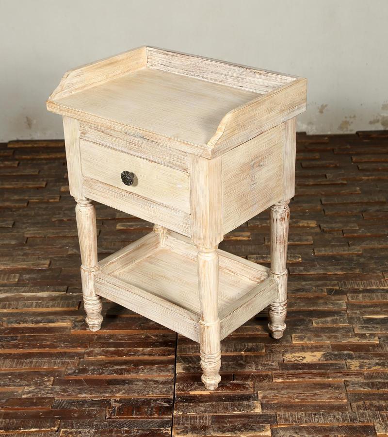 SOLID RECLAIMED TEAK WOOD END TABLE / NIGHT STAND