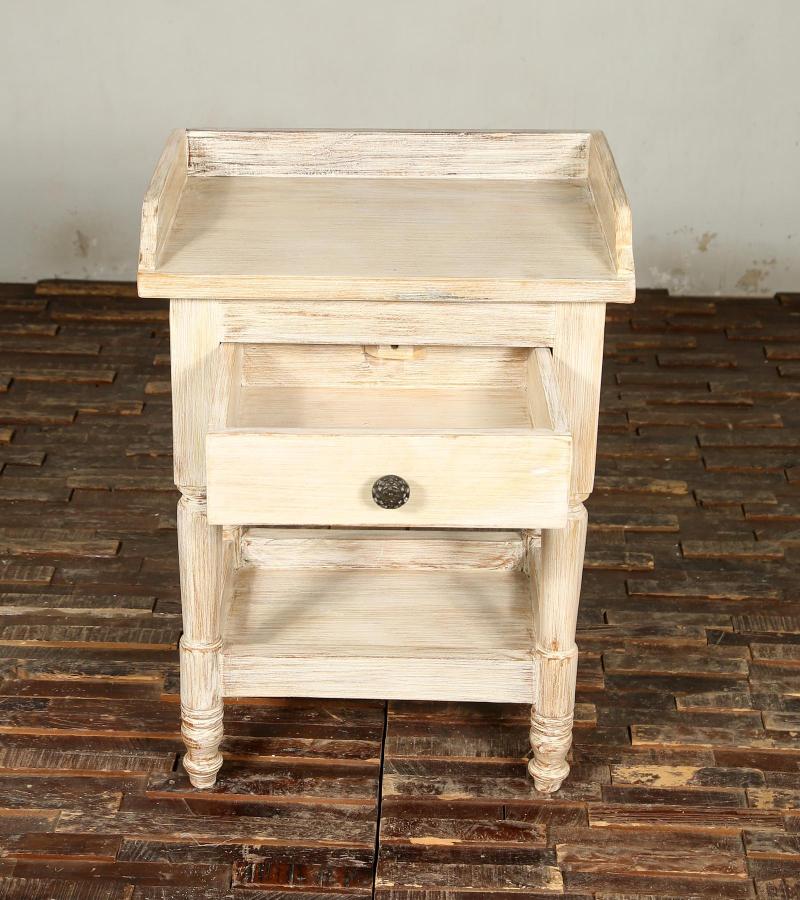 SOLID RECLAIMED TEAK WOOD END TABLE / NIGHT STAND