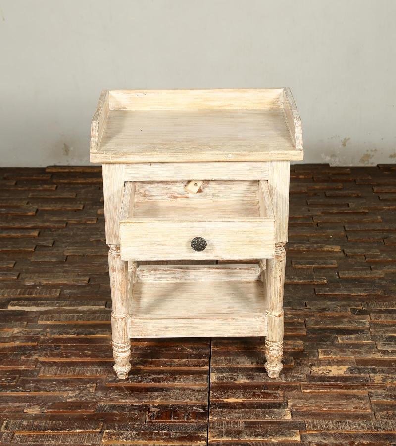 SOLID RECLAIMED TEAK WOOD END TABLE / NIGHT STAND