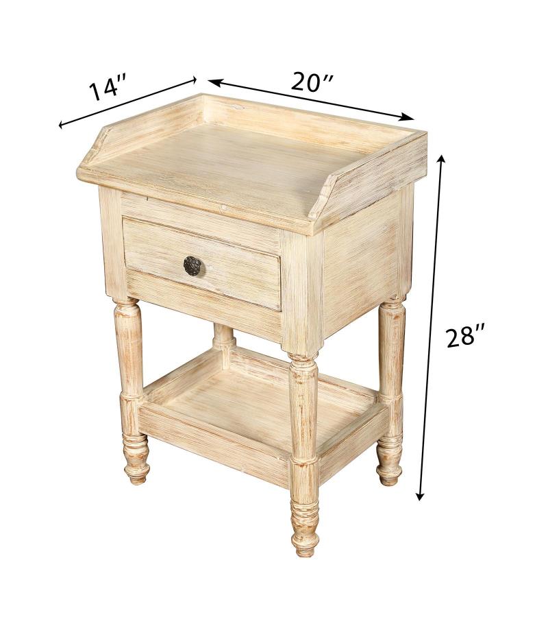 SOLID RECLAIMED TEAK WOOD END TABLE / NIGHT STAND