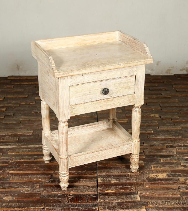 SOLID RECLAIMED TEAK WOOD END TABLE / NIGHT STAND