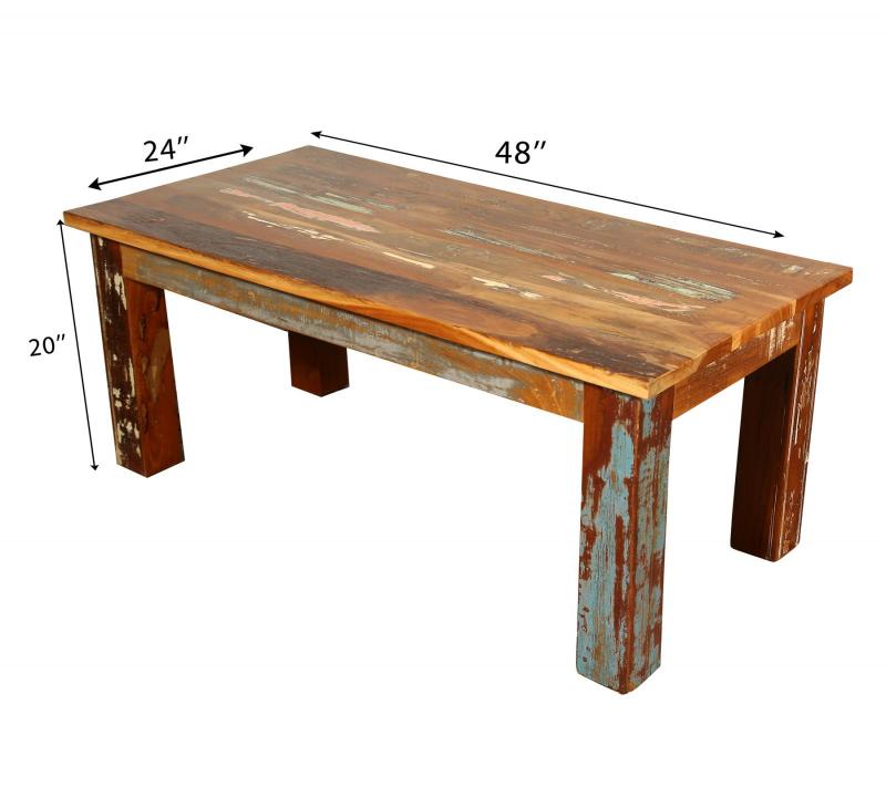 SOLID RECLAIMED TEAK WOOD COFFEE TABLE