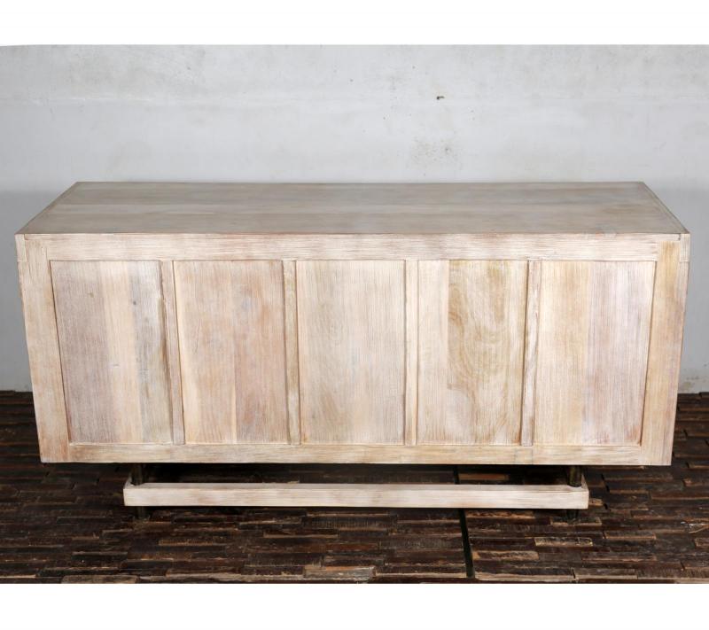  HAND CARVED SOLID RECLAIMED TEAK WOOD SIDEBOARD CONSOLE