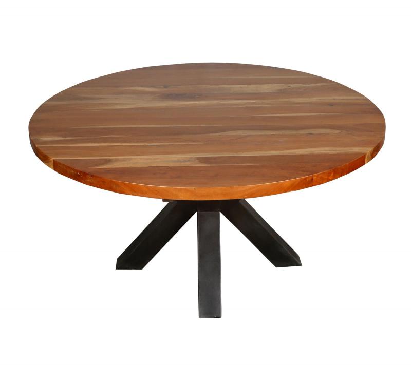 ROUND SOLID RECLAIMED TEAK WOOD DINING TABLE