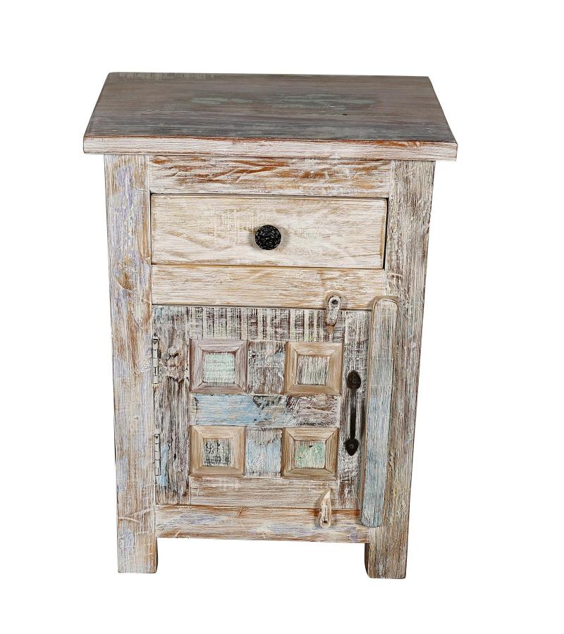 SOLID RECLAIMED TEAK WOOD END TABLE BEDSIDE TABLE