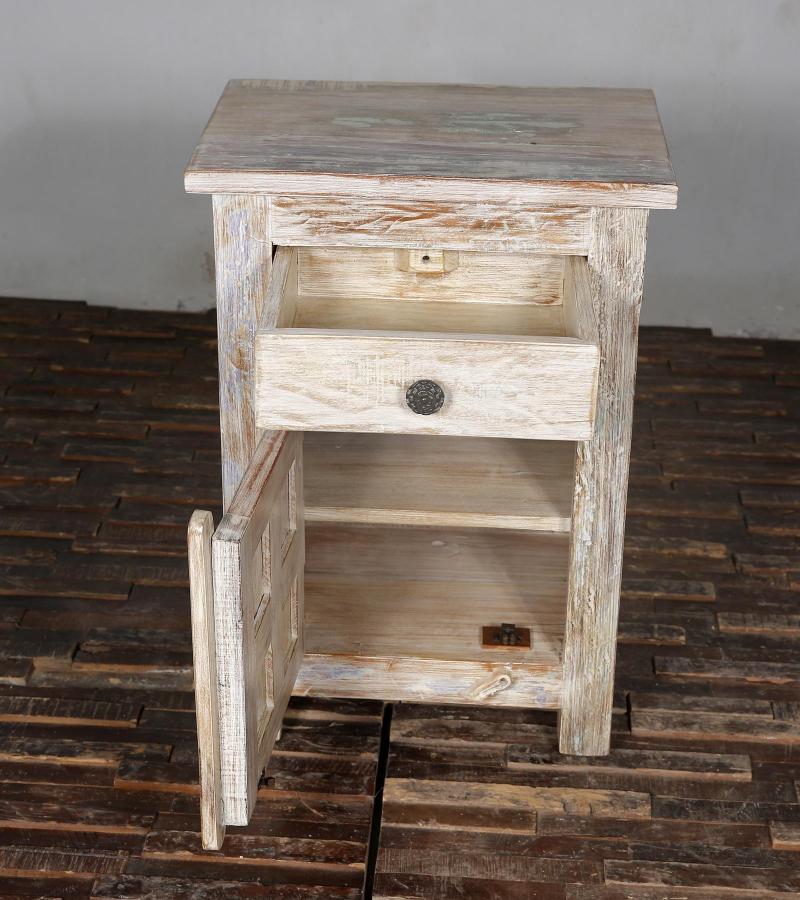 SOLID RECLAIMED TEAK WOOD END TABLE BEDSIDE TABLE