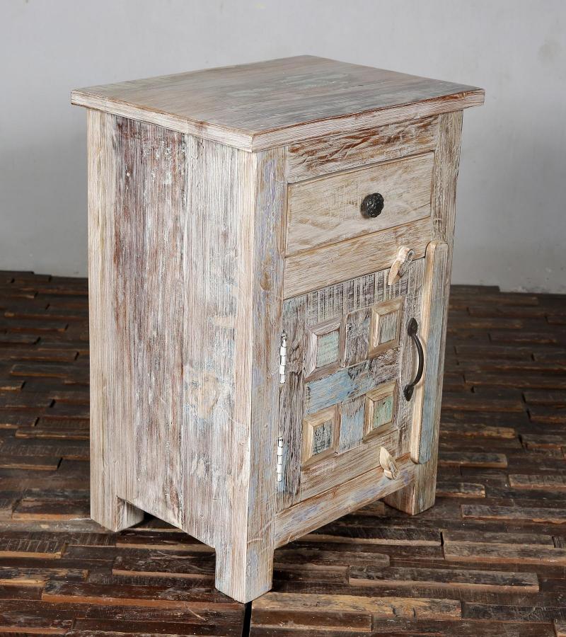 SOLID RECLAIMED TEAK WOOD END TABLE BEDSIDE TABLE