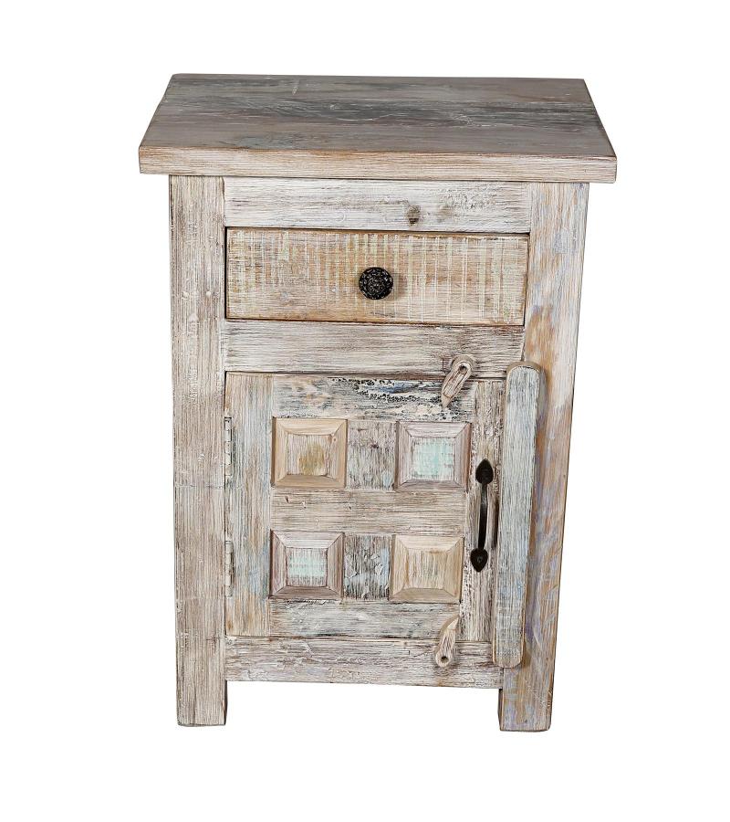 SOLID RECLAIMED TEAK WOOD END TABLE BEDSIDE TABLE