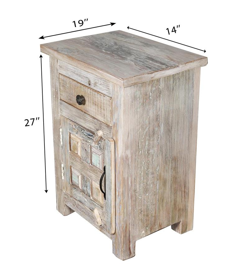 SOLID RECLAIMED TEAK WOOD END TABLE BEDSIDE TABLE