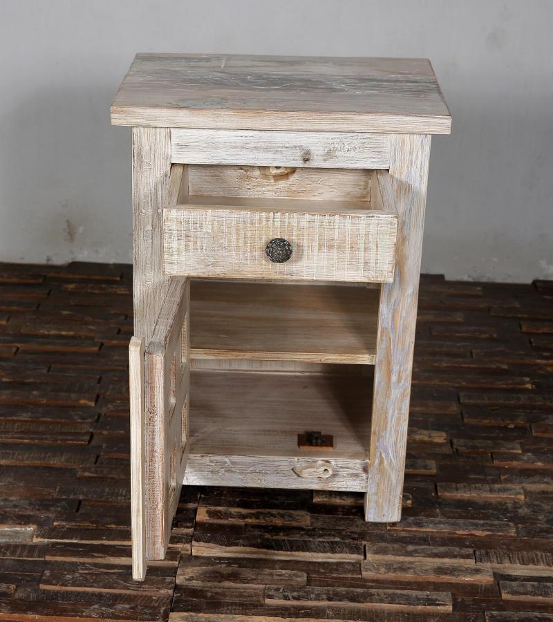 SOLID RECLAIMED TEAK WOOD END TABLE BEDSIDE TABLE