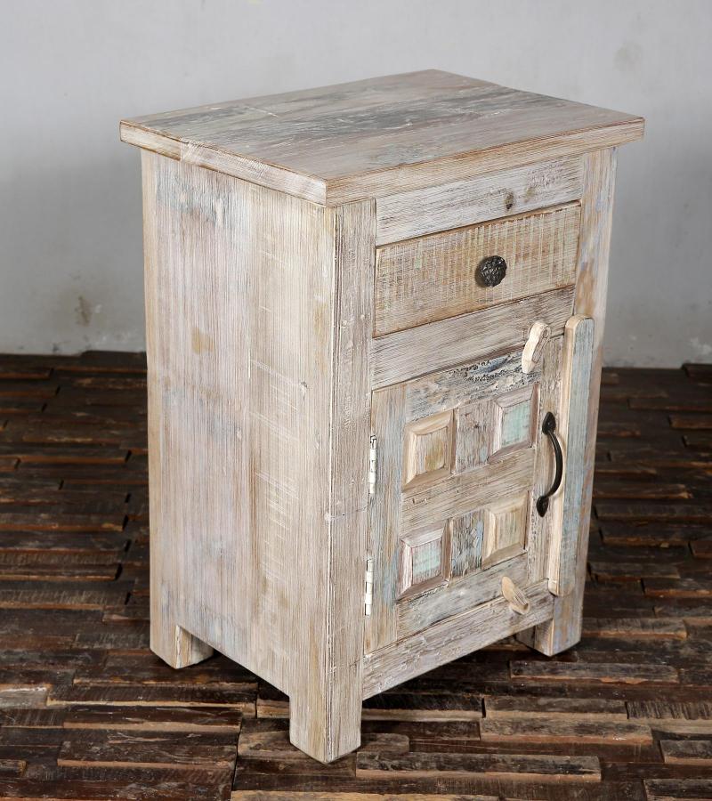 SOLID RECLAIMED TEAK WOOD END TABLE BEDSIDE TABLE