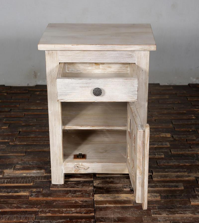 SOLID RECLAIMED TEAK WOOD END TABLE BEDSIDE TABLE