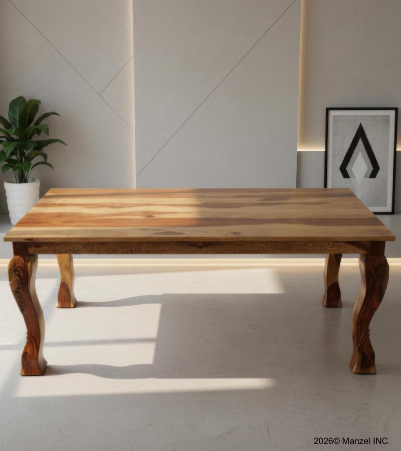 CARVED ROSEWOOD DINING TABLE
