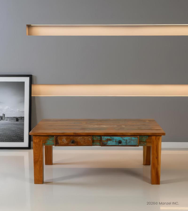 SOLID RECLAIMED TEAK WOOD COFFEE TABLE