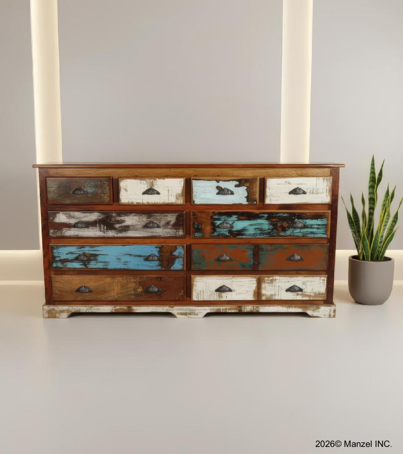 SOLID RECLAIMED TEAK WOOD DRESSER BUREAU
