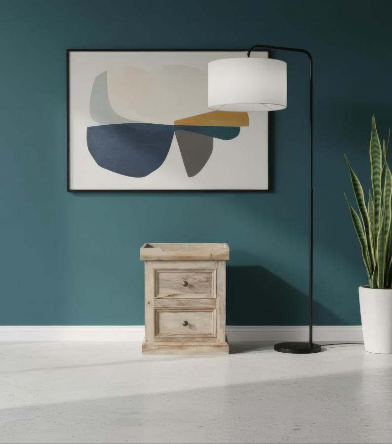 SOLID ROSEWOOD NIGHTSTAND W/ TRAY TOP END TABLE