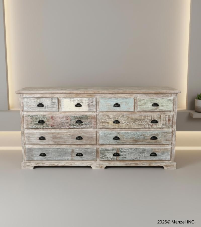SOLID RECLAIMED TEAK WOOD DRESSER SIDEBOARD BUREAU