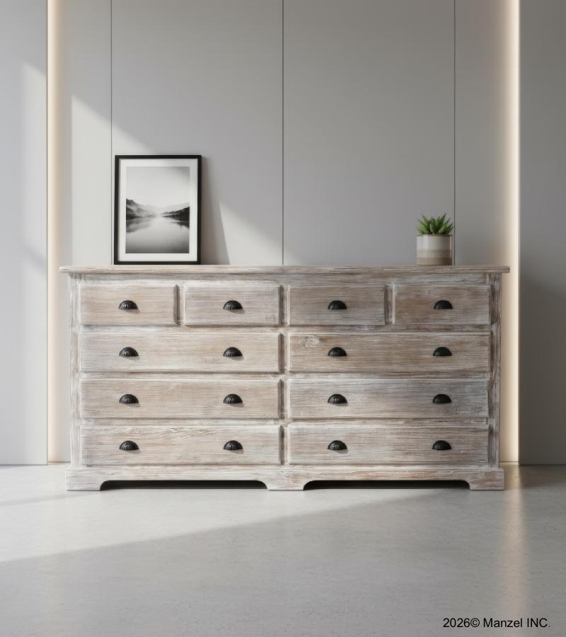 SOLID RECLAIMED TEAK WOOD DRESSER BUREAU SIDEBOARD