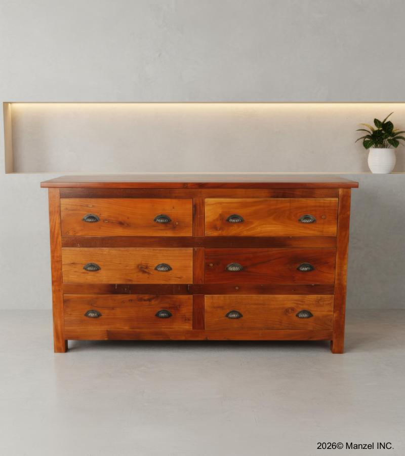 SOLID RECLAIMED TEAK WOOD DRESSER SIDEBOARD BUREAU