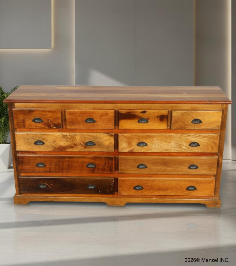 10 DRAWER RECLAIMED TEAK CHEST BUREAU SIDEBOARD