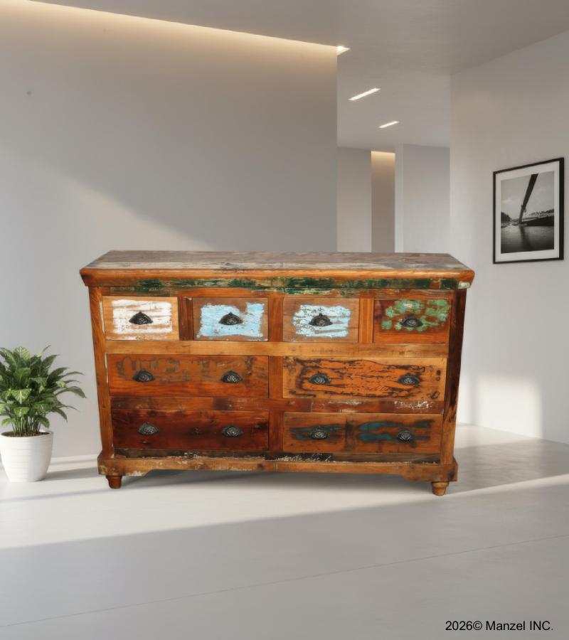 SOLID RECLAIMED TEAK WOOD BUREAU DRESSER