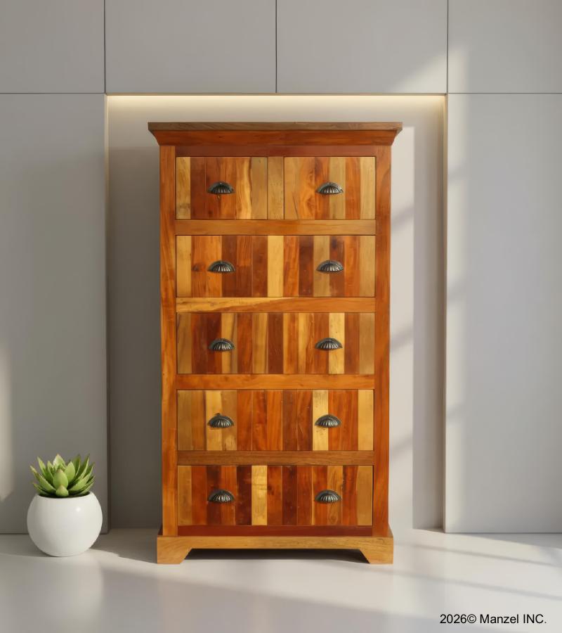 SOLID RECLAIMED TEAK WOOD DRESSER BUREAU CHEST