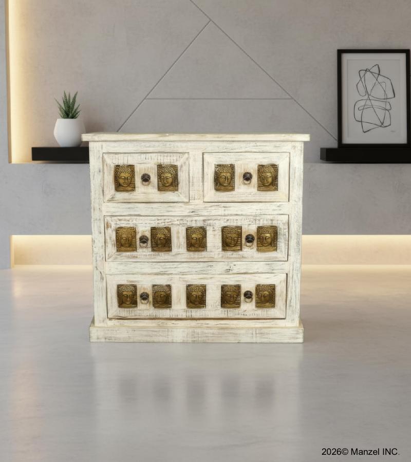 SOLID WOOD BRASS FITTED CABINET