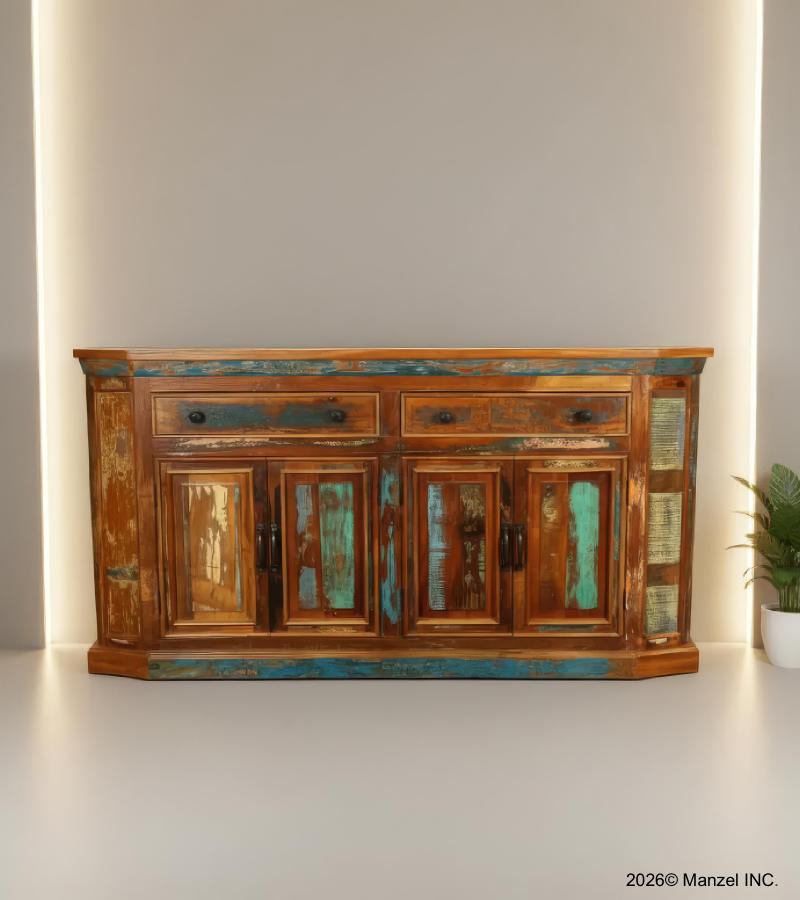 SOLID RECLAIMED TEAK WOOD SIDEBOARD