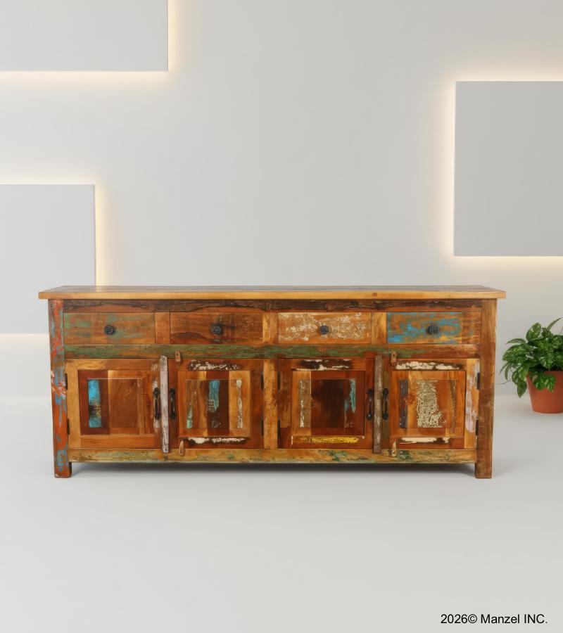 SOLID RECLAIMED TEAK WOOD SIDEBOARD
