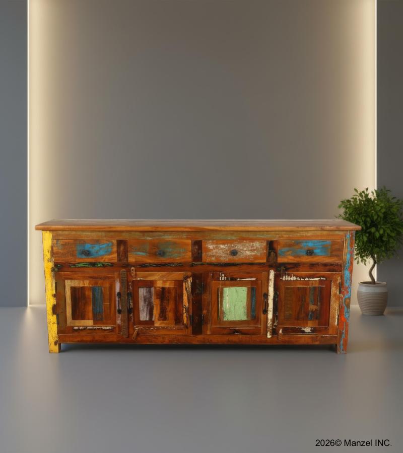 SOLID RECLAIMED TEAK WOOD SIDEBOARD