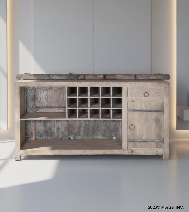 UPCYCLED RECLAIMED WOOD & IRON BAR
