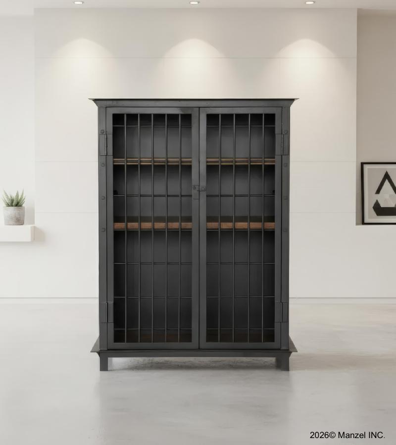 SOLID WOOD & IRON CABINET