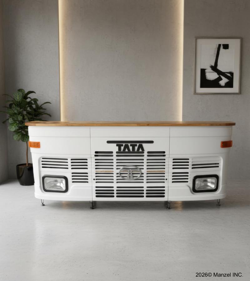 SOLID IRON & RECLAIMED WOOD BUS BAR W/ WORK