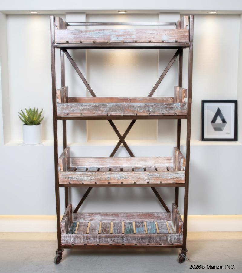 WOOD IRON SHELF