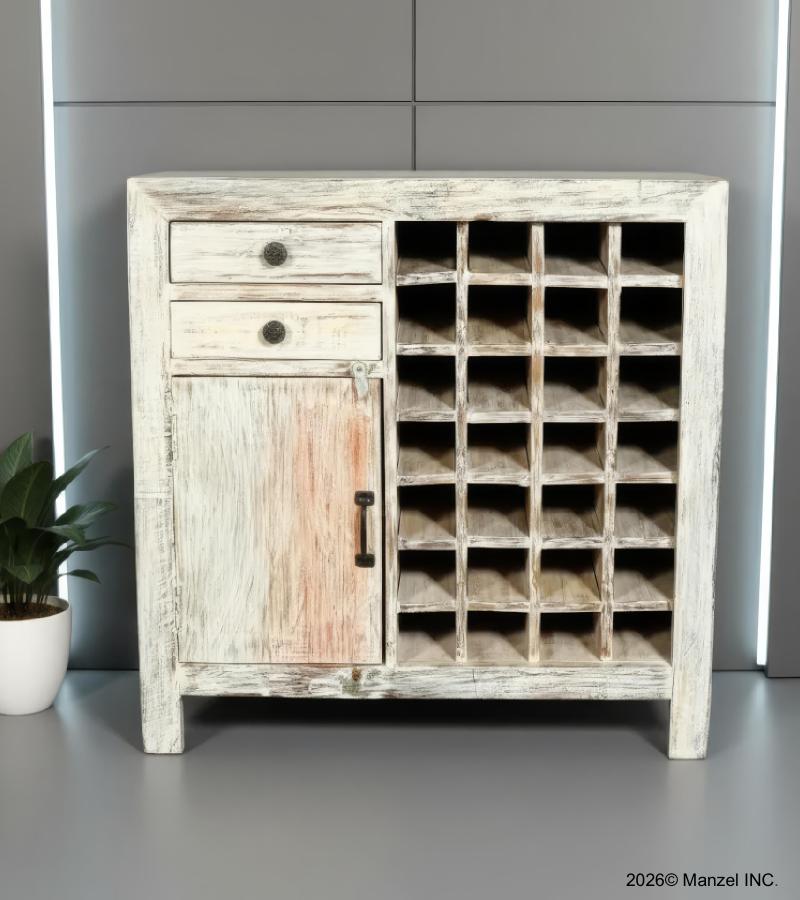SOLID RECLAIMED TEAK WOOD WINE BAR