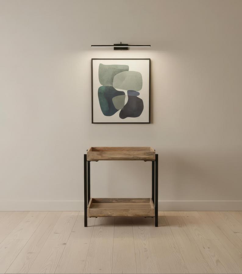 SOLID WOOD & IRON END TABLE