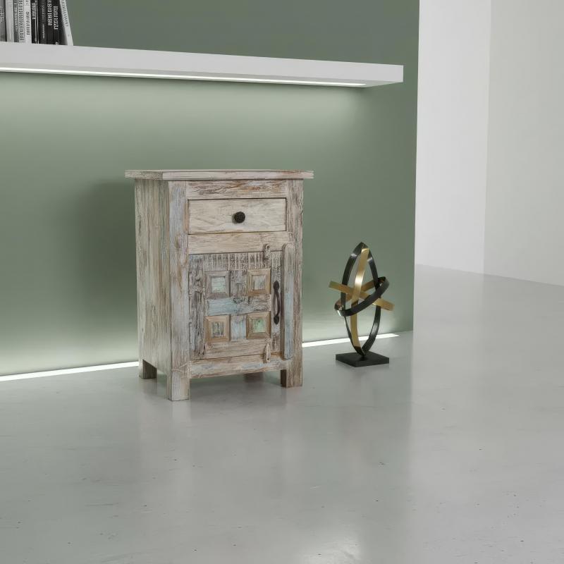 SOLID RECLAIMED TEAK WOOD END TABLE BEDSIDE TABLE