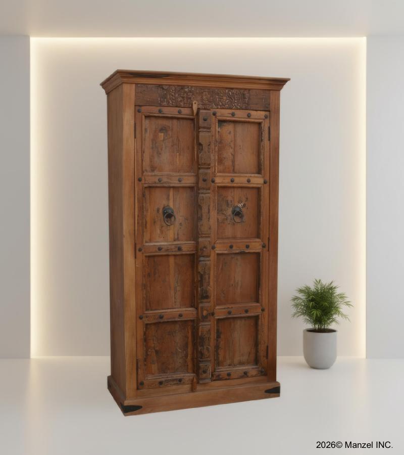 VINTAGE RECLAIMED TEAK CABINET W/ SHELVES