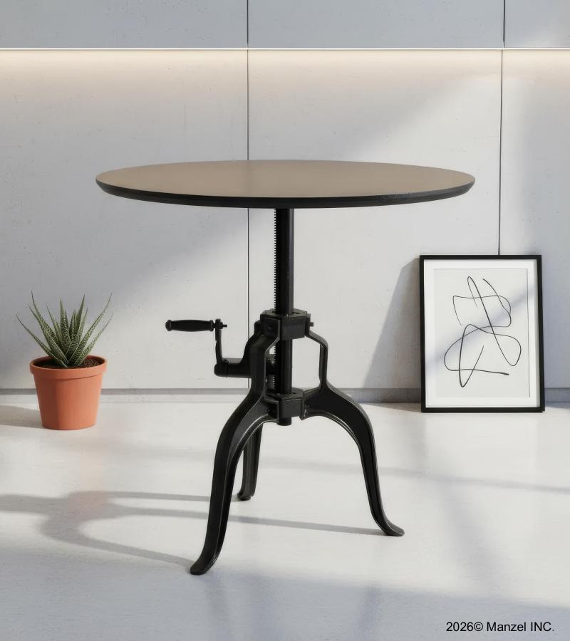 Round Iron Cranking Bar Table