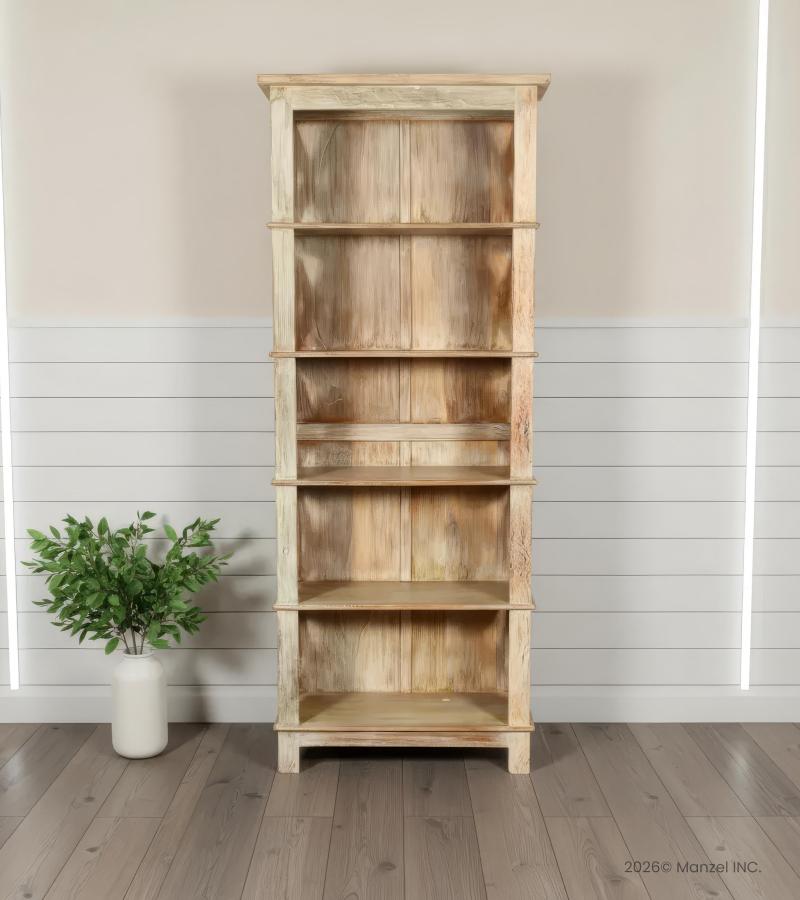 Solid Reclaimed Teak Wood Bookshelf Bookcase Shelving Unit