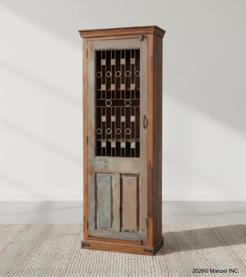 SOLID RECLAIMED WOOD & IRON CABINET