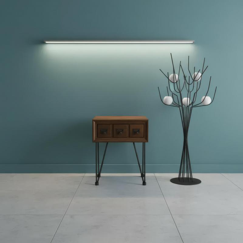 SOLID WOOD & IRON END TABLE