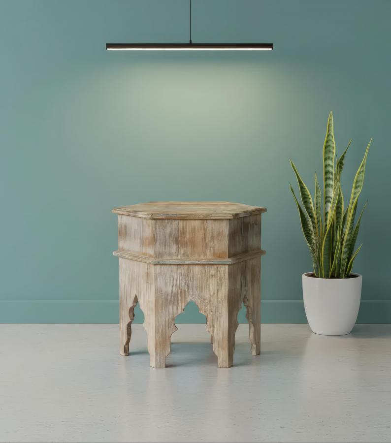 RECLAIMED WOOD END TABLE / NIGHTSTAND