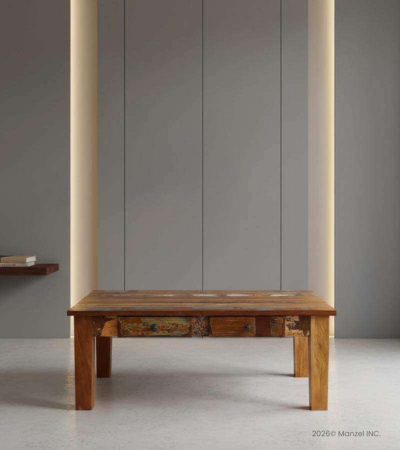 SOLID RECLAIMED TEAK WOOD COFFEE TABLE
