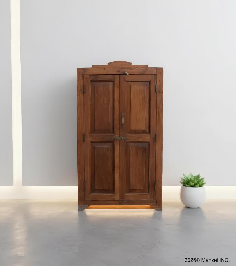  VINTAGE SOLID RECLAIMED TEAK WOOD CABINET