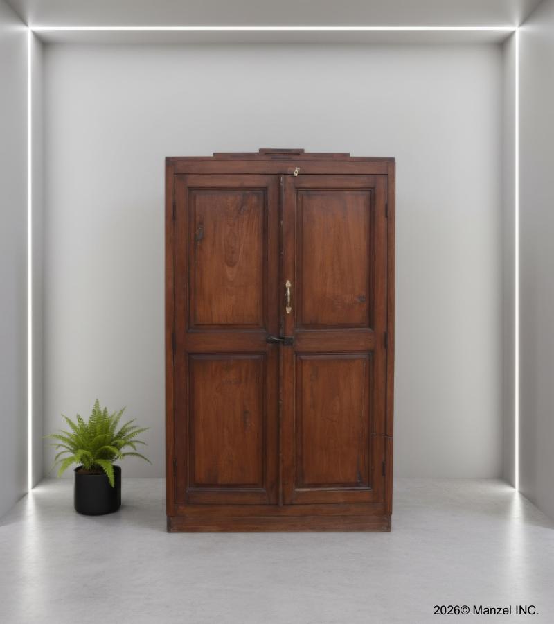 VINTAGE SOLID  RECLAIMED TEAK WOOD CABINET