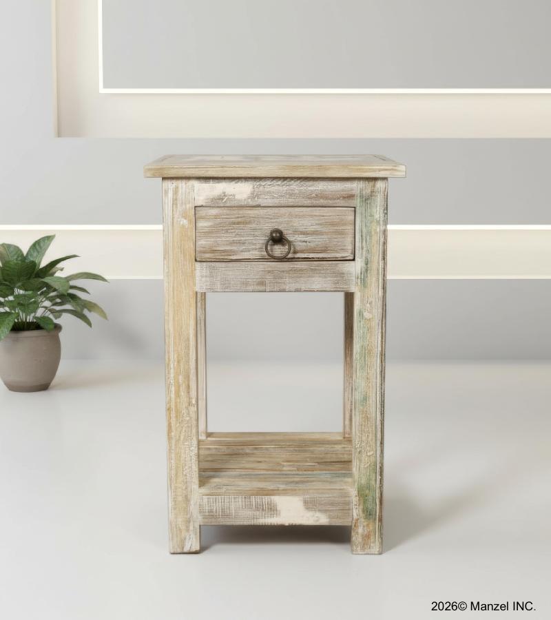 SOLID RECLAIMED TEAK WOOD SIDETABLE END TABLE