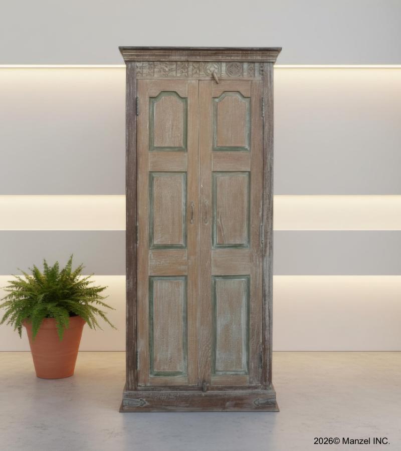 RECLAIMED TALL TEAK WOOD CABINET STORAGE