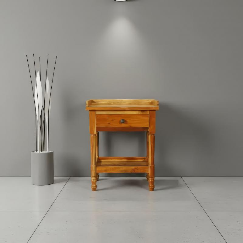 SOLID RECLAIMED TEAK WOOD END TABLE / NIGHTSTAND